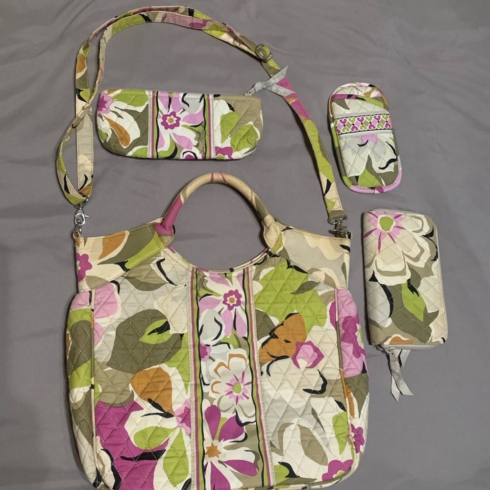 Vera Bradley Floral Tote with Accessories